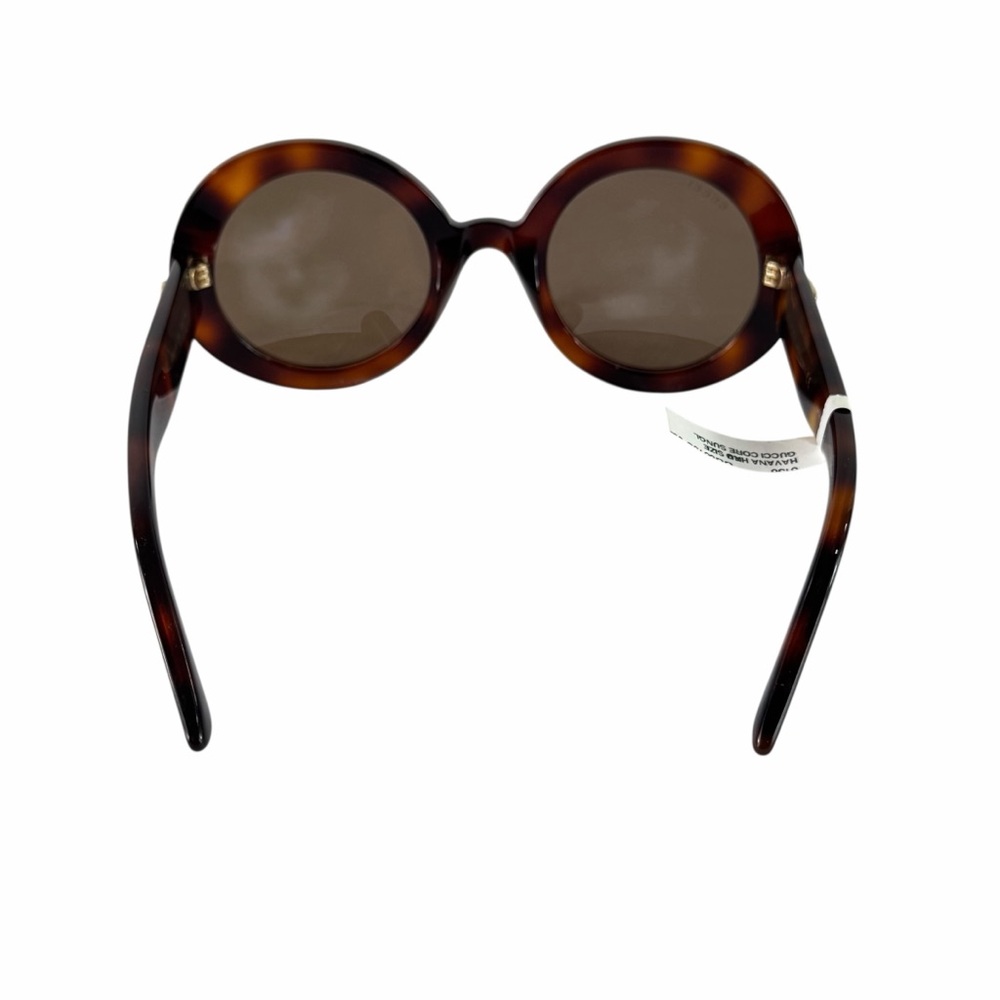 GUCCI GG0319S 002 Havana Round Sunglasses with Brown Lenses - Picture 6 of 14